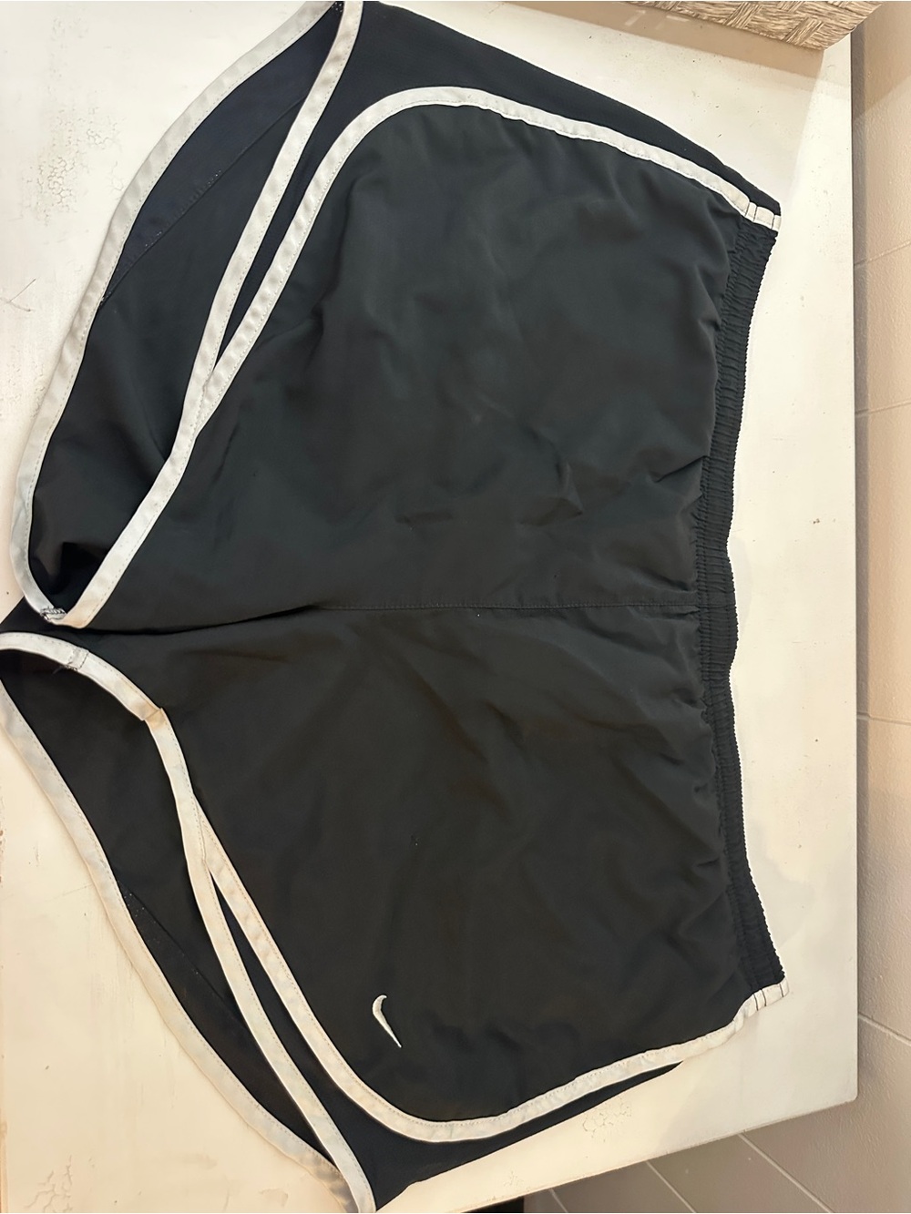 Nike Black Women's Running Shorts with White Trim